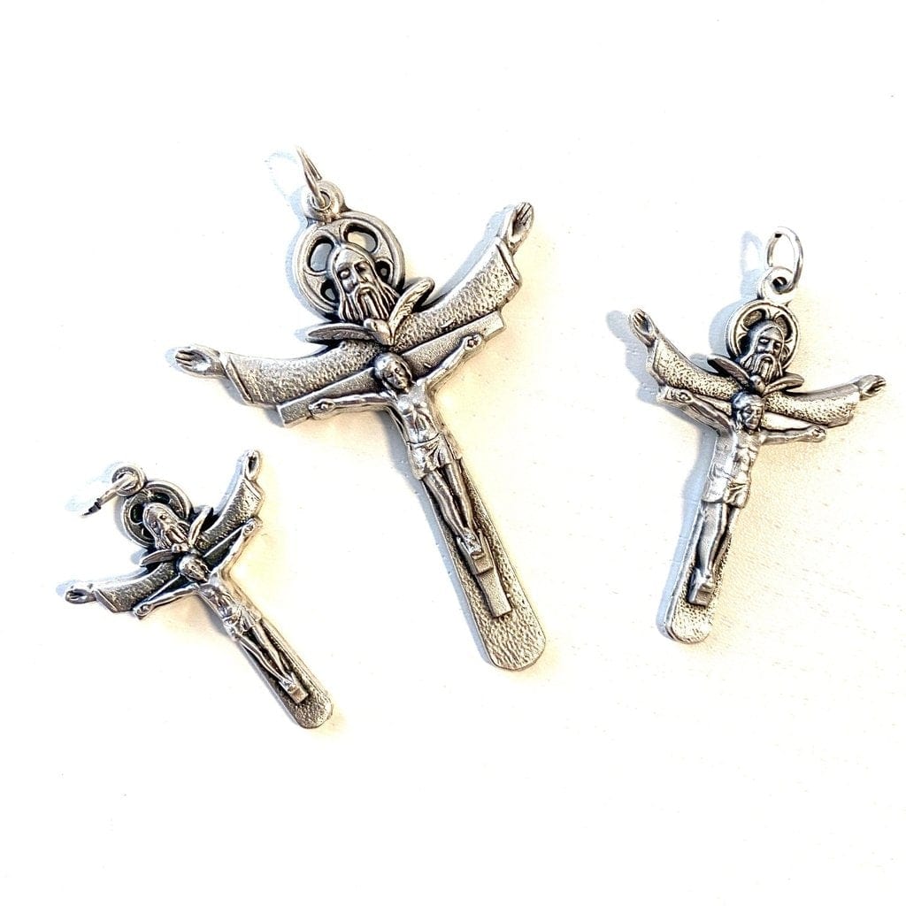 Tertium Millennium Holy Trinity Cross Crucifix - Blessed By Pope -Parts -Pendant-Catholically