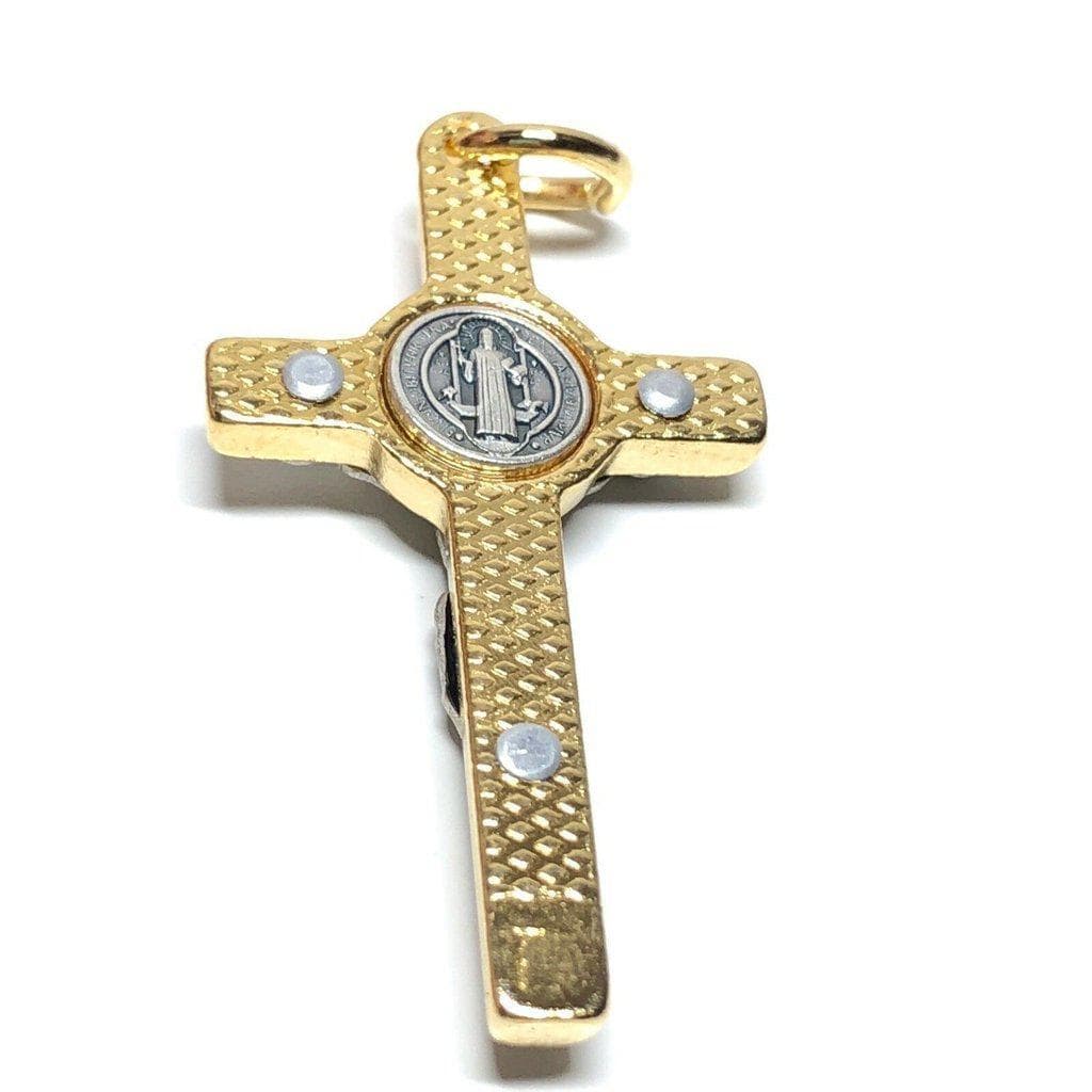 Tiny Cruz San Benito - Cross St. Benedict - pendant - parts - crucifix charm - Catholically