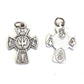 Tiny Four Way Greek Cross - Crucifix - Blessed By Pope - Rosary Parts-Catholically