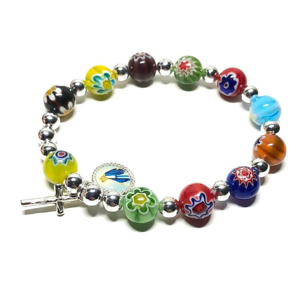 Sterling & Murano Glass Rosary Bracelet | Rosary.com™