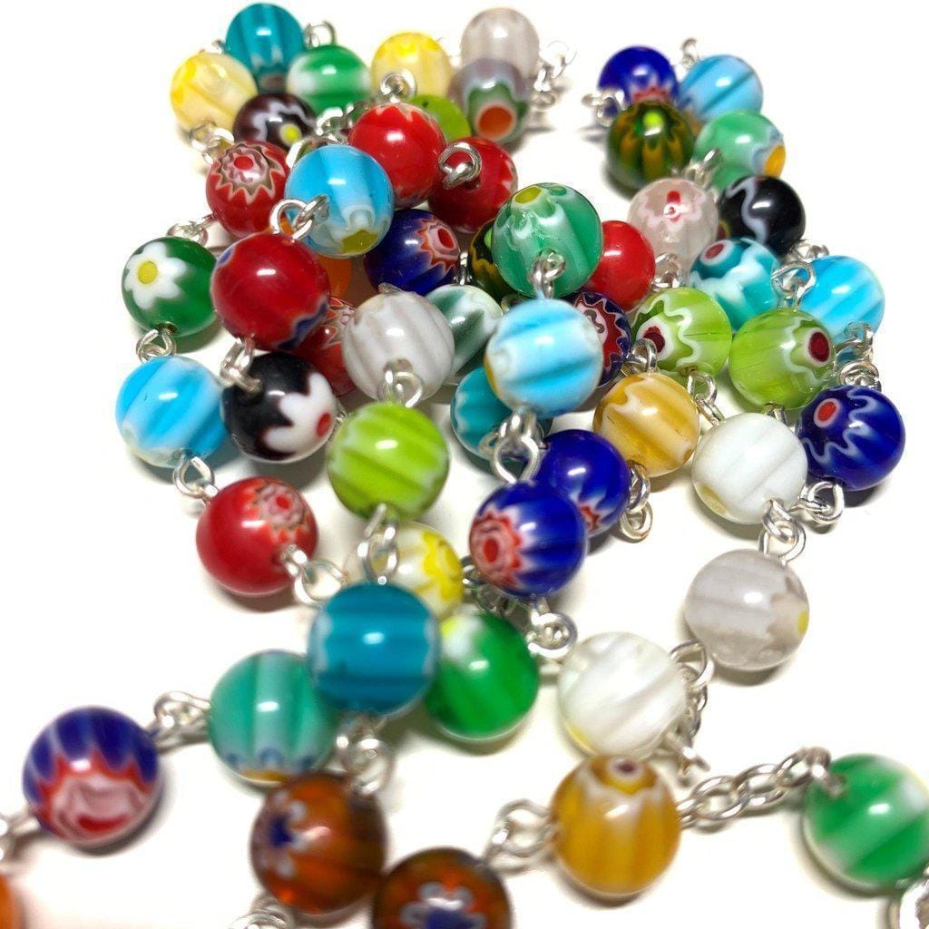 Venetian Glass Murrina - Rosary Blessed By Pope - Communion / Confirmation-Catholically