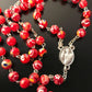 Venetian glass Murrina  Rosary blessed by Pope - Communion / Confirmation - Catholically