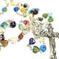 Venetian Murrina Rosary - Communion - Confirmation -Baptism -Blessed By Pope-Catholically