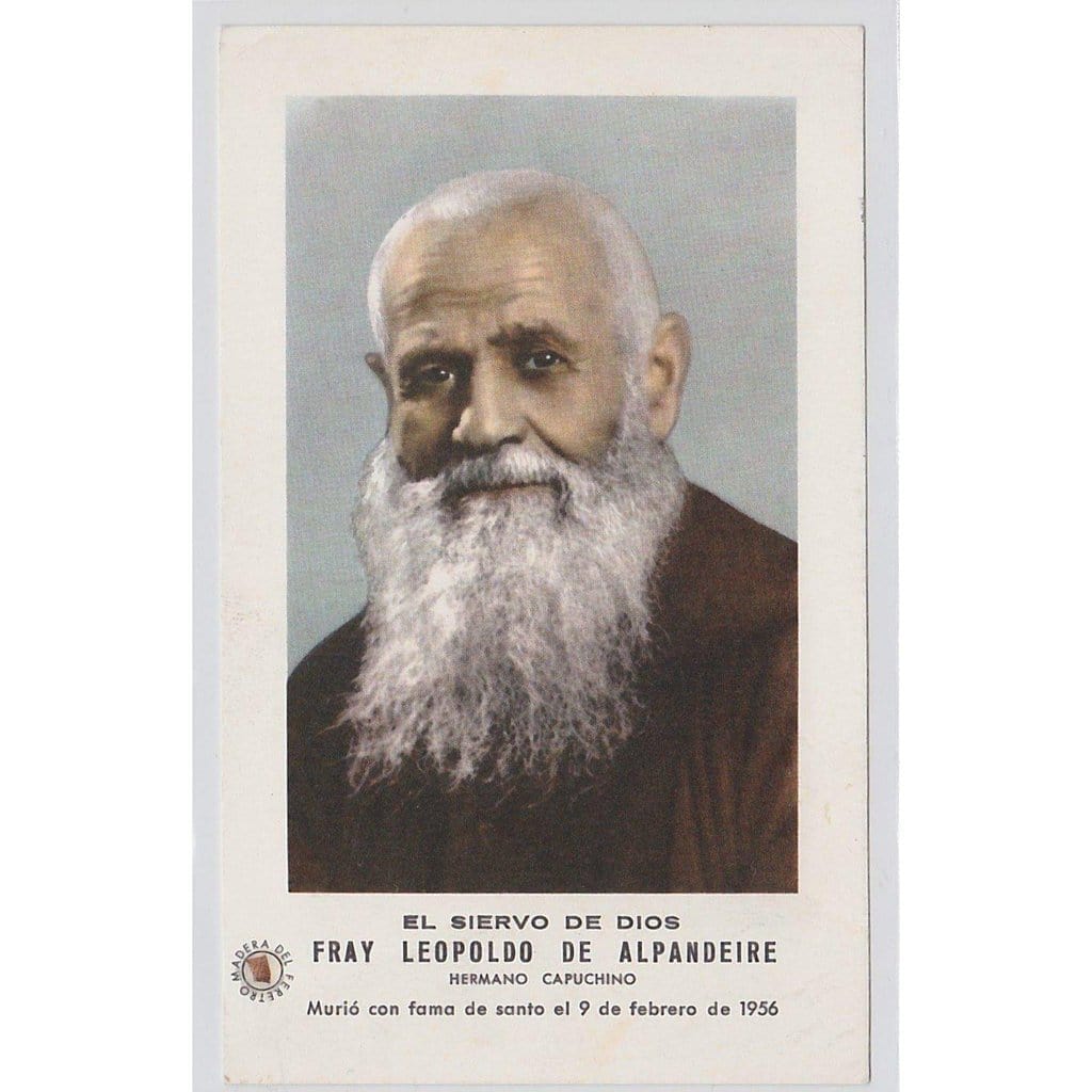 Vintage Rare Relic Holy card -LEOPOLDO ALPANDEIRE - Blessed Leopold - Catholically