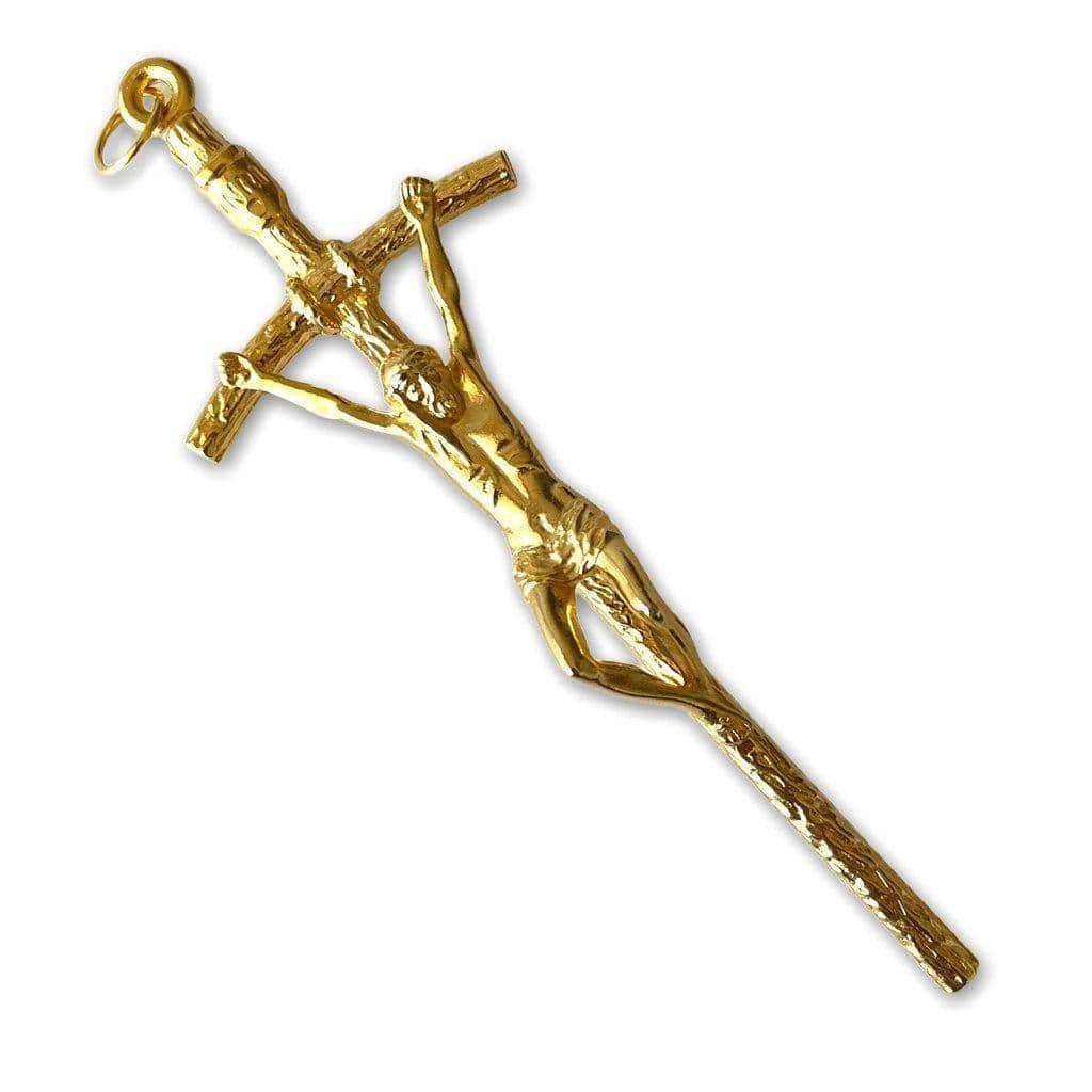 Wall Crucifix Cross - 5" 1/2 Scorzelli Cross - Blessed By Pope - St. JPII-Catholically