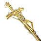 Scorzelli Golden Cross - 5" 1/2 Crucifix - Blessed By Pope - St. Jpii-Catholically