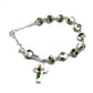 Catholically Bracelet White Cloisonne Rosary Bracelet Glass - Blessed By Pope