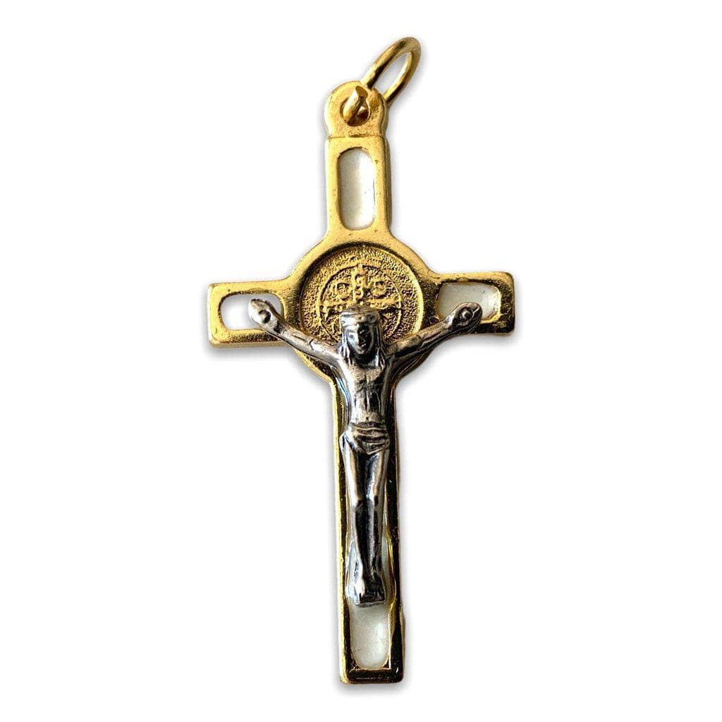 Medal Cross St. Benedict | Tiny Crucifx | Rosary Parts | Crucifix ...