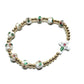WHITE elastic stretch bracelet - Cloisonne - Blessed by Pope - Catholic - Catholically