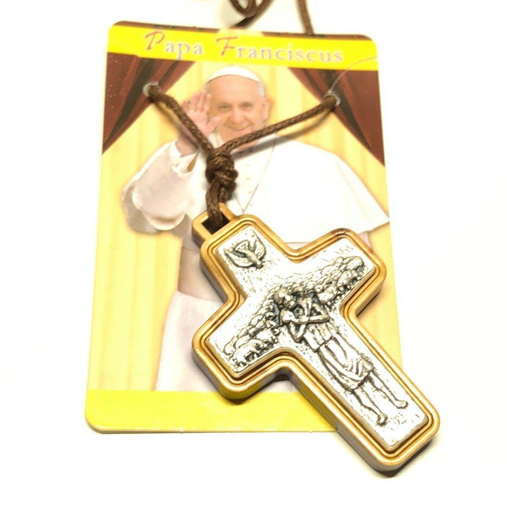 Wooden Pope Francis Pectoral CROSS - Crucifix - Blessed - parts - Pendant - Catholically