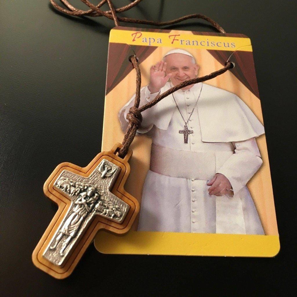 Men's Fashion Trendy Godfather Priest Cross Pendant Necklace - Temu