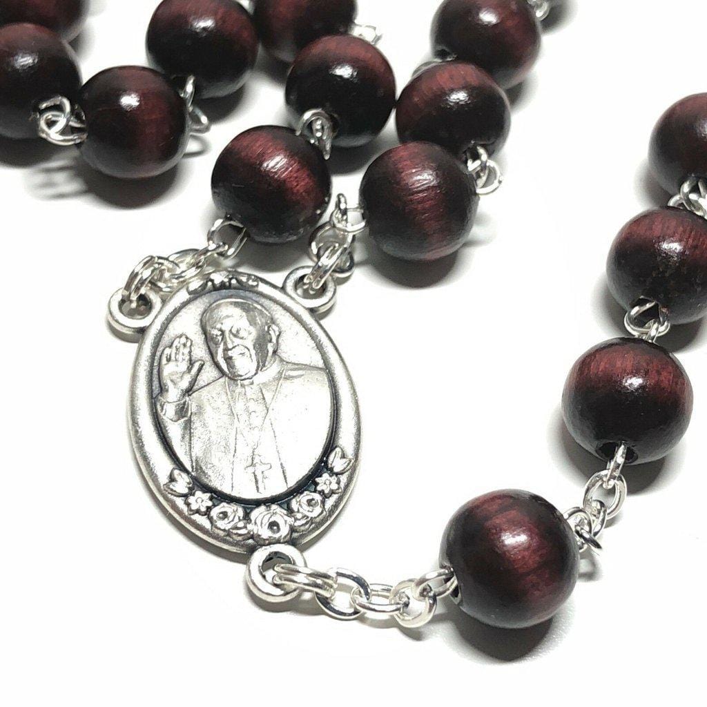 Rosary Crystal Red Beads The Original Pope Francis Cross by Vedele