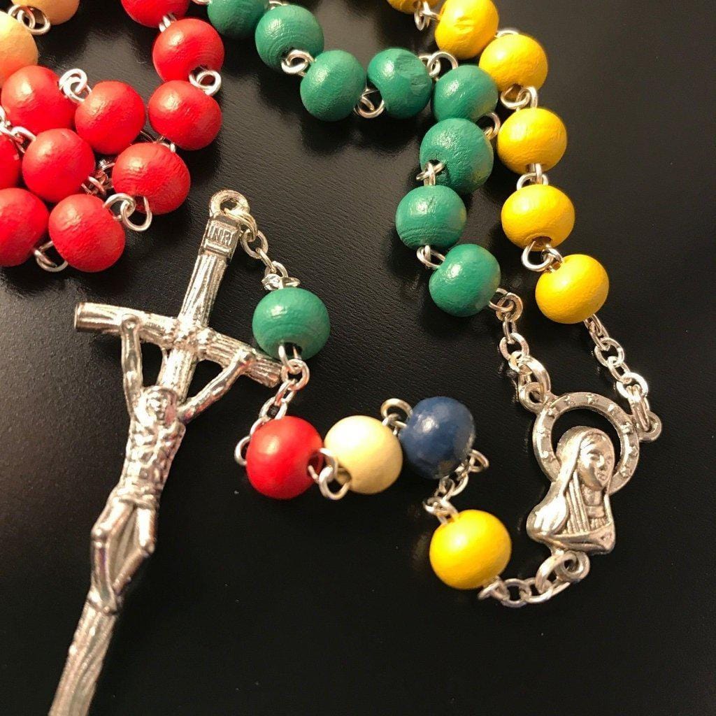 World Mission Catholic - Missionary Wooden Rosary Beads - Blessed By Pope-Catholically